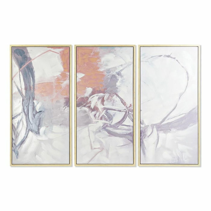 DKD Home Decor Set de 3 Cuadros de Lienzo Abstracto 180x4x120 cm