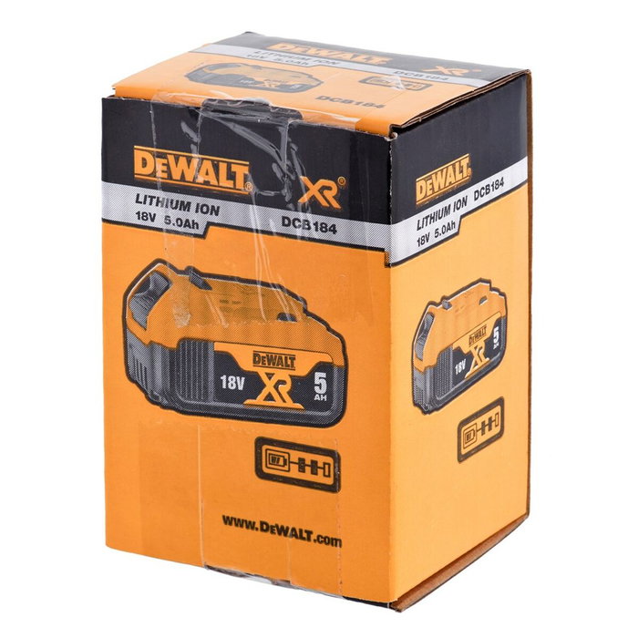 DEWALT Batería de carril XR 18V Li-ion 5 Ah DCB184-XJ
