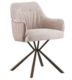 DKD Home Decor Silla Poliéster PU Beige