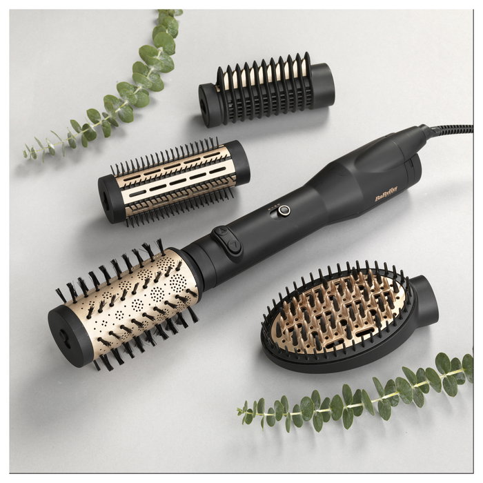 BaByliss AS970E Big Hair Lustre Cepillo de Aire Rotatorio Negro y Oro BaByliss AS970E Big Hair Lustre Cepillo de Aire Rotatorio Negro y Oro