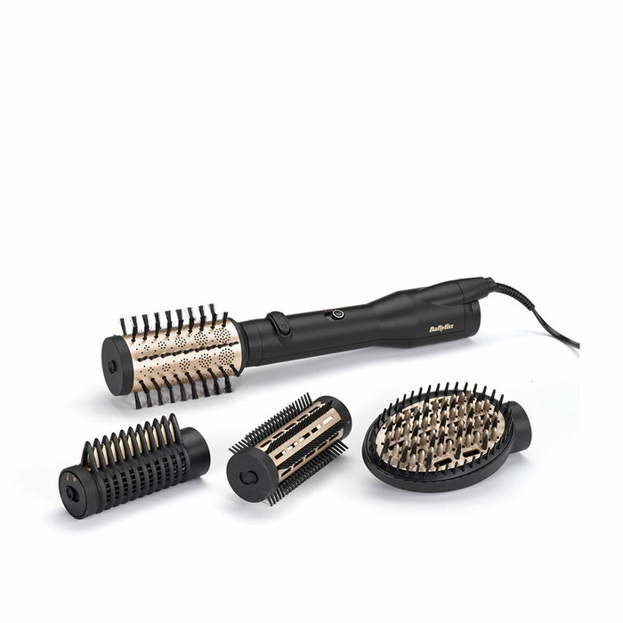 BaByliss Big Hair Lustre AS970E Cepillo de Aire Rotativo Negro y Oro