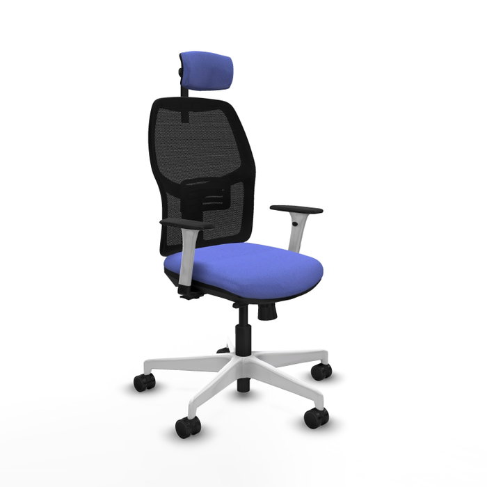 PIQUERAS Y CRESPO Silla de oficina Alfera Azul con brazos ByN PIQUERAS Y CRESPO Silla de oficina Alfera Azul con brazos ByN