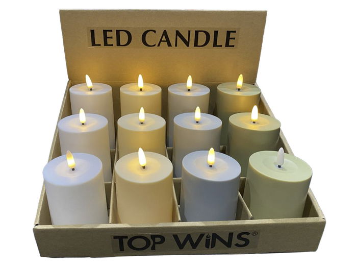 DKD Home Decor Vela Led Basicos Azul Verde 7 x 12 x 7 cm (12 Unidades) DKD Home Decor Vela Led Basicos Azul Verde 7 x 12 x 7 cm (12 Unidades)