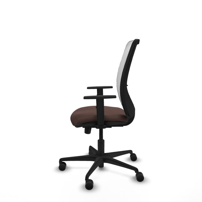 PIQUERAS Y CRESPO Silla de oficina Zulema Marrón oscuro y Blanco PIQUERAS Y CRESPO Silla de oficina Zulema Marrón oscuro y Blanco