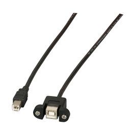 EFB Elektronik Cable de extensión USB 2.0 B a B, 3 m, negro
