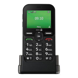 Doro E10 LTE Teléfono para personas mayores Negro con SIM única, 6,1 cm (2.4"), 4G, 1150 mAh