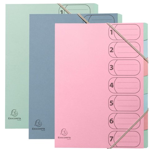 Exacompta Carpeta clasificadora Autentik 7 departamentos A4+ surtida Exacompta Carpeta clasificadora Autentik 7 departamentos A4+ surtida