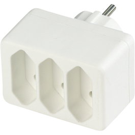 Rev REV Euro-Enchufe triple blanco