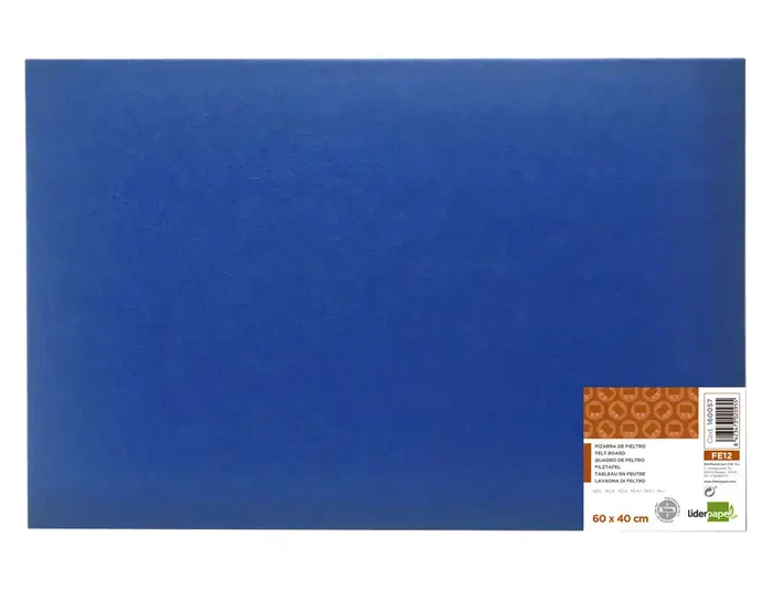 Liderpapel Tablero Fieltro Azul 40x60 cm Liderpapel Tablero Fieltro Azul 40x60 cm