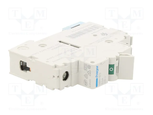 HAGER SBN163 Interruptor de aislamiento 63A 230VAC 1 Polo