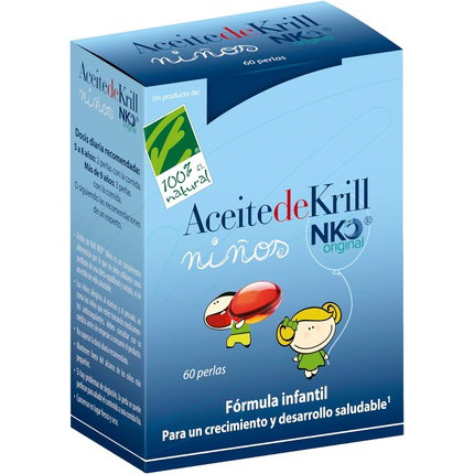 CIEN POR CIEN NATURAL Aceite de Krill NKO niños 60 perlas