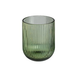 Vaso Verde Cristal Decoración 7,60 X 7,60 X 9,40 cm (Set de 6)