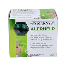 MARNYS Alerhelp 20Viales Complemento Alimenticio para Alivio de Síntomas de Alergia con Capparis Spinosa, Olea Europaea y Resveratrol