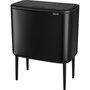 Brabantia Bo Touch Bin negro mate, 3 x 11 L