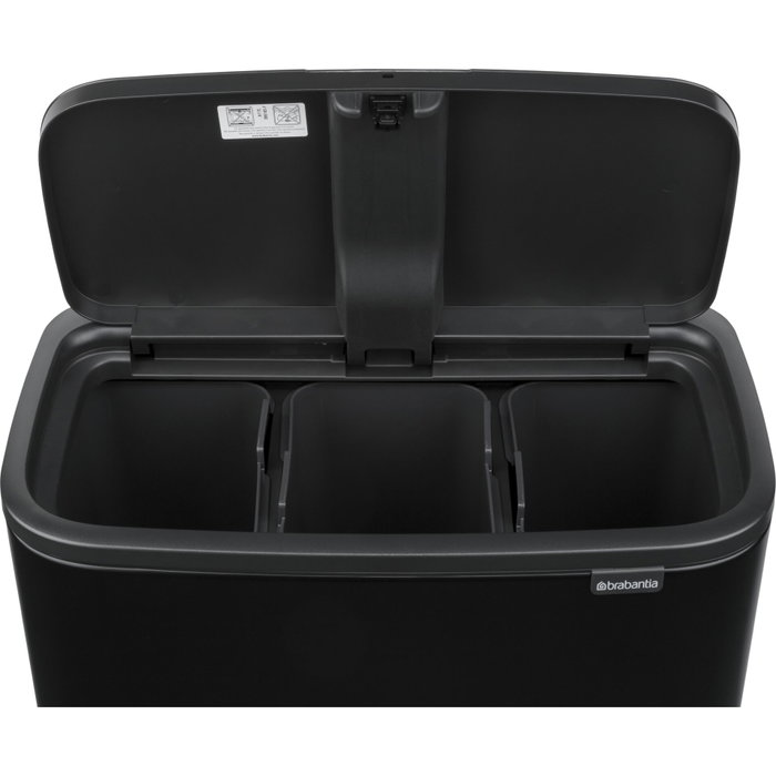 Brabantia Bo Touch Bin negro mate, 3 x 11 L Brabantia Bo Touch Bin negro mate, 3 x 11 L