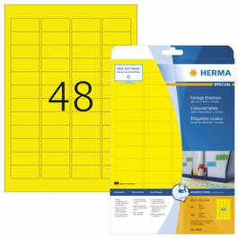 HERMA Etiquetas Amarillas Mate 45,7x21,2 mm 960 uds A4