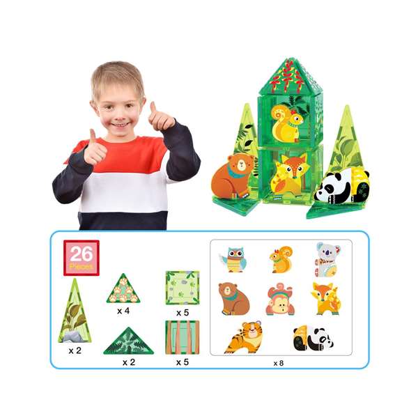 Cefa Picasso Tiles Bloques Magnéticos Bosque 26 Piezas Cefa Picasso Tiles Bloques Magnéticos Bosque 26 Piezas