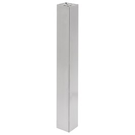 HERRAJES ALK CIMA Columna 80X80 para Base Plana Cuadrada Efecto Inox Altura H710