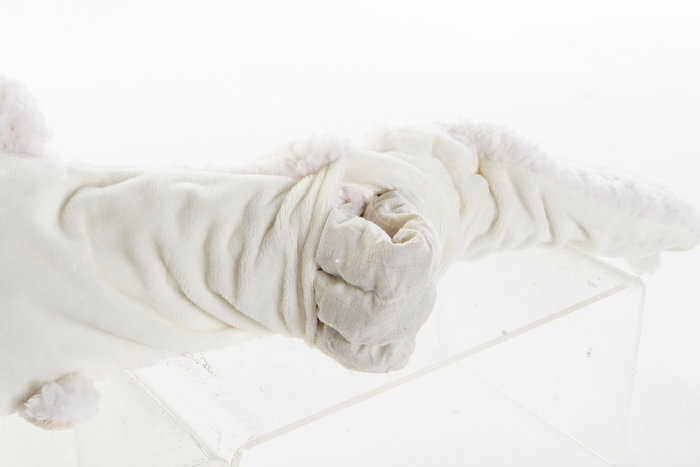 DKD Home Decor Cojin Kids Ovejitas Blanco Marron Claro 62.5 x 17 x 4 cm (4 Unidades)