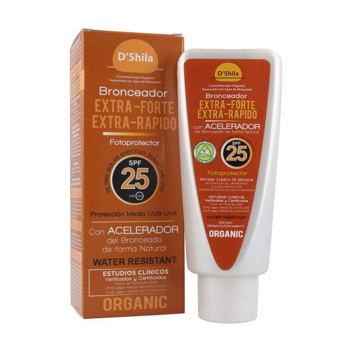 SHILA Bronceador Extra Fuerte F-25 SPF25 100ml Protección Solar Bronceado Rápido e Intenso SHILA Bronceador Extra Fuerte F-25 SPF25 100ml Protección Solar Bronceado Rápido e Intenso