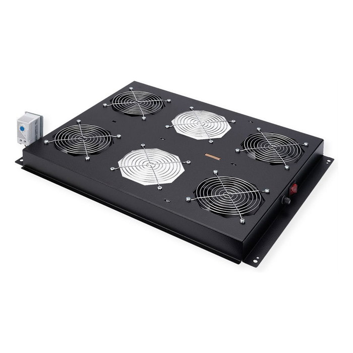 ROLINE 26.21.0108 Unidad de ventilación de techo para rack de 19 pulgadas, 4 ventiladores, Negro ROLINE 26.21.0108 Unidad de ventilación de techo para rack de 19 pulgadas, 4 ventiladores, Negro