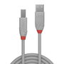 Lindy 2m USB 2.0 Type A to B Cable, Anthra Line, Gris