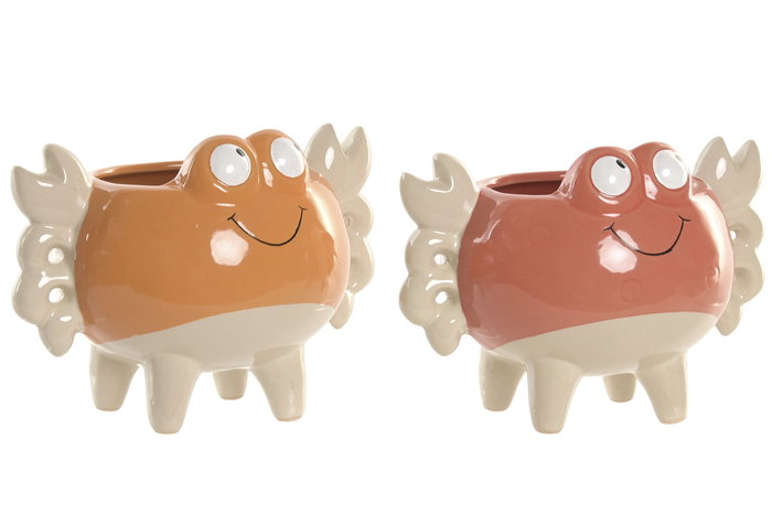 DKD Home Decor Macetero Mediterraneo Cnacc 26 Gres Naranja Rojo 13 x 13 x 18 cm (4 Unidades) DKD Home Decor Macetero Mediterraneo Cnacc 26 Gres Naranja Rojo 13 x 13 x 18 cm (4 Unidades)