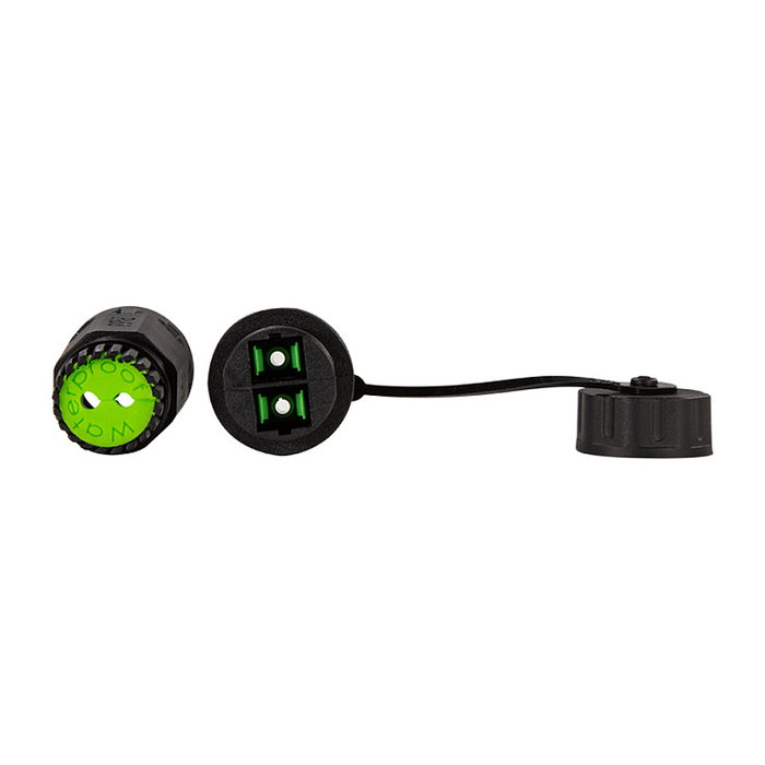 LogiLink Conector de fibra óptica dúplex SC para exteriores con prensaestopas y tapa antipolvo