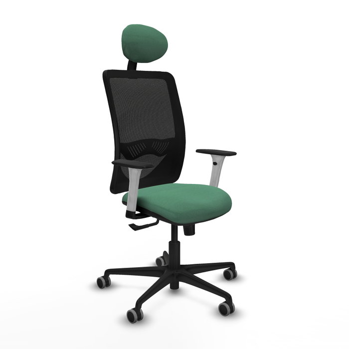 PIQUERAS Y CRESPO Silla de oficina Zulema con mecanismo Sincro, Verde esmeralda y Negro PIQUERAS Y CRESPO Silla de oficina Zulema con mecanismo Sincro, Verde esmeralda y Negro
