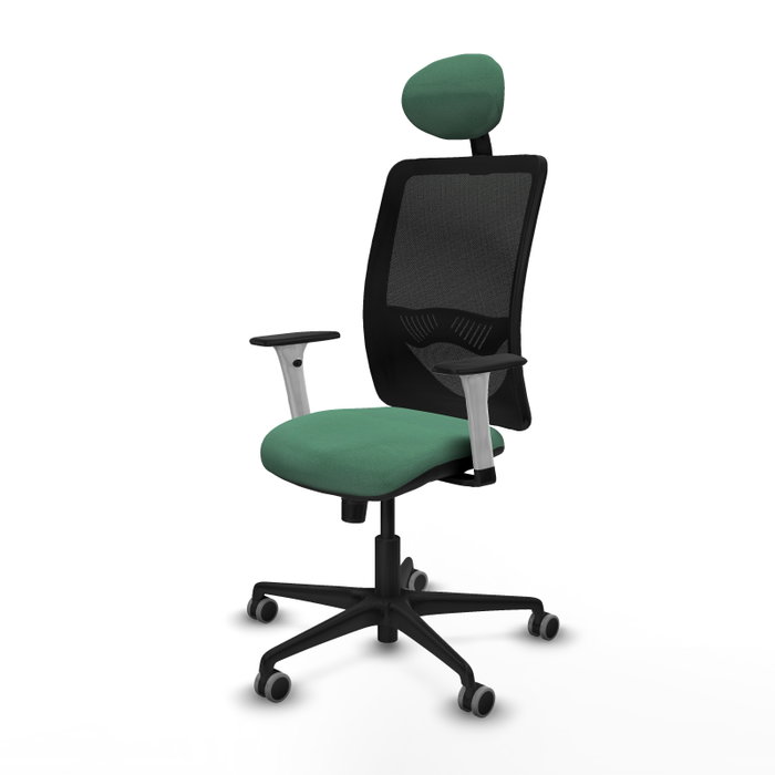 PIQUERAS Y CRESPO Silla de oficina Zulema con mecanismo Sincro, Verde esmeralda y Negro PIQUERAS Y CRESPO Silla de oficina Zulema con mecanismo Sincro, Verde esmeralda y Negro