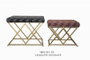 DKD Home Decor Set de 2 Descalzadoras de Terciopelo y Metal