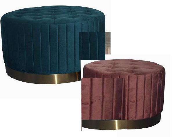 DKD Home Decor Set de 2 Descalzadoras de Terciopelo y Metal