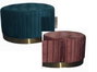 DKD Home Decor Set de 2 Descalzadoras de Terciopelo y Metal