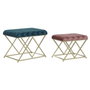 DKD Home Decor Set de 2 Descalzadoras de Terciopelo y Metal
