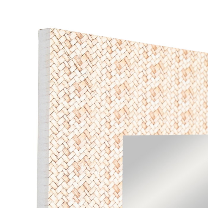 Espejo Textura Natural Madera Decoración 53 X 2 X 155 cm