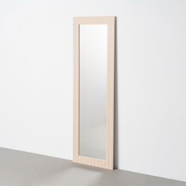 Espejo Textura Natural Madera Decoración 53 X 2 X 155 cm