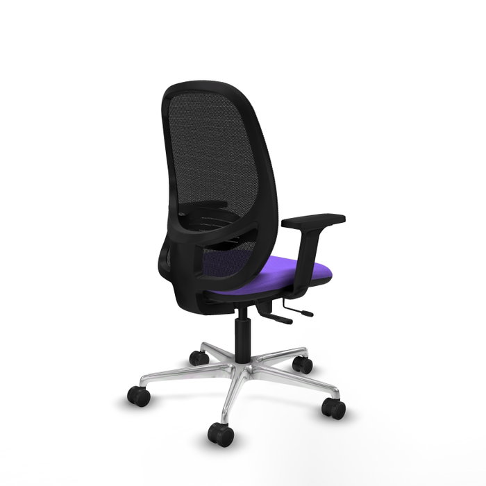 PIQUERAS Y CRESPO Silla de oficina Cilanco con mecanismo Sincro/Traslack, Lila y Negro