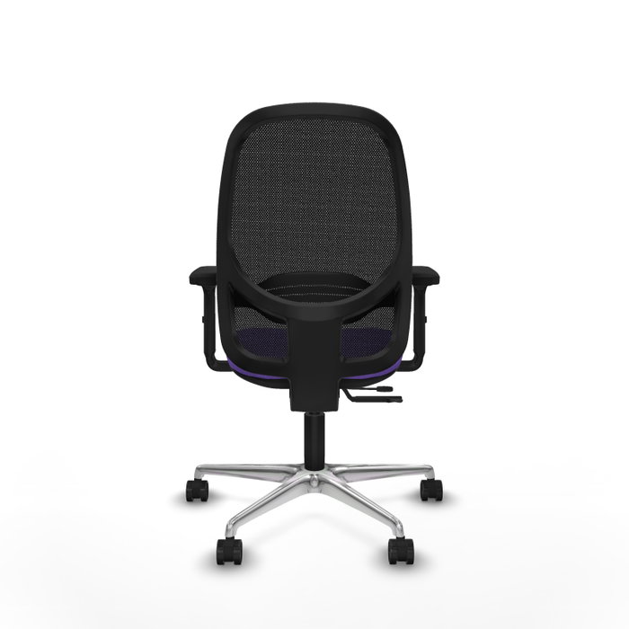 PIQUERAS Y CRESPO Silla de oficina Cilanco con mecanismo Sincro/Traslack, Lila y Negro