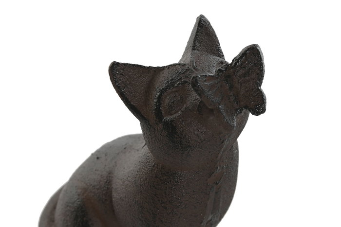 DKD Home Decor Figura de Gato en Hierro Colado Negro