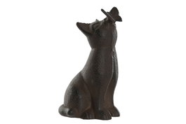 DKD Home Decor Figura de Gato en Hierro Colado Negro