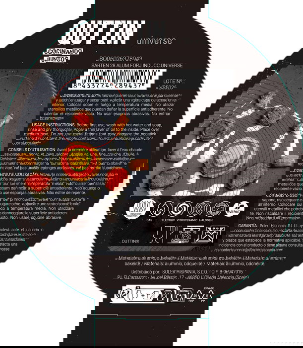 Quttin Sarten 28 cm Aluminio Forjado Induccion Universe (6 Unidades)