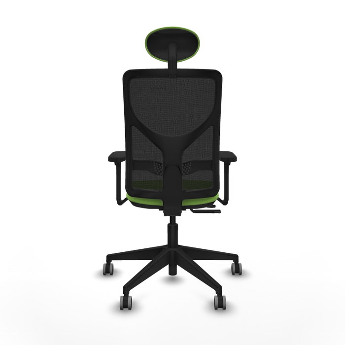 PIQUERAS Y CRESPO Silla de oficina Motilla con mecanismo Sincro/Traslack color Pistacho y Negro