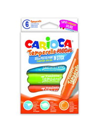 Tempera Solida Carioca Temperello Pocket Neon 10Gr. Estuche De 6 Colores