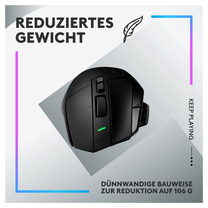 Logitech G502 X Plus Lightspeed Gaming Mouse Inalámbrico, Negro, 910-006162