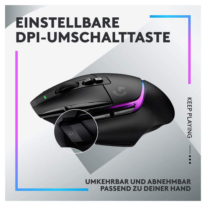 Logitech G502 X Plus Lightspeed Gaming Mouse Inalámbrico, Negro, 910-006162