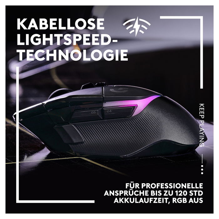 Logitech G502 X Plus Lightspeed Gaming Mouse Inalámbrico, Negro, 910-006162