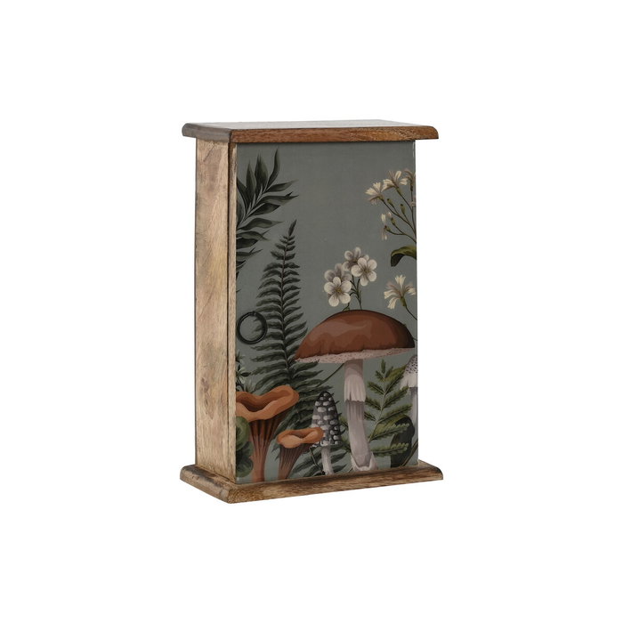 DKD Home Decor Guardallaves de Mango con Diseño de Setas, Azul Lacado