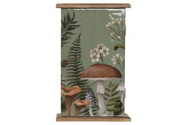 DKD Home Decor Guardallaves Alpino Mushrooms 24 Azul Natural 7.5 x 28 x 18 cm