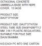DKD Home Decor Base para Parasol de Plástico de Alta Densidad Negro