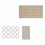 Set de Baño Berilo Beige PVC Polietileno EVA 28,5 x 43 x 6 cm (12 Unidades)
